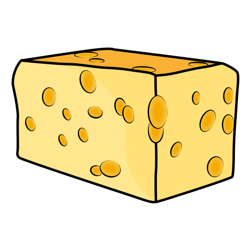 Pictograma de queso Emmental para niños con autismo y TEA