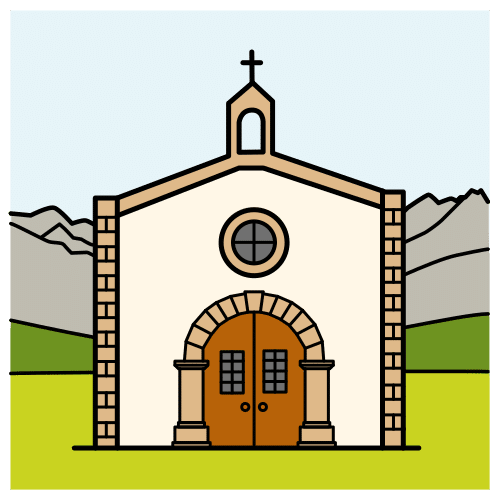 Pictograma de ermita para niños con TEA