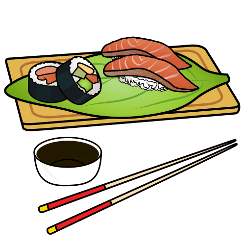 Pictograma de sushi para niños con autismo y TEA