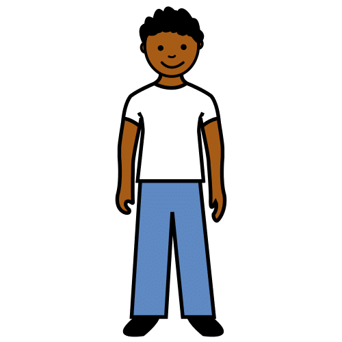Pictograma de hombre para niños con autismo y TEA