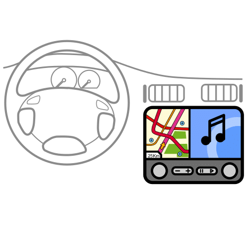 Pictograma de autoradio para niños con autismo y TEA