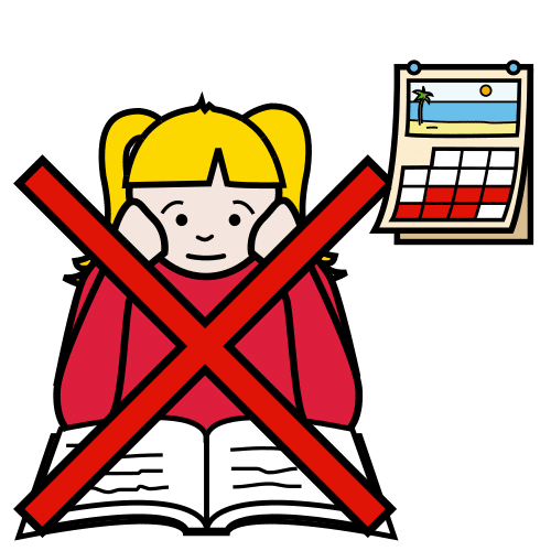 Pictograma de vacaciones para niños con TEA