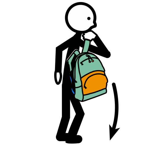 Pictograma de quitar la mochila para niños con TEA
