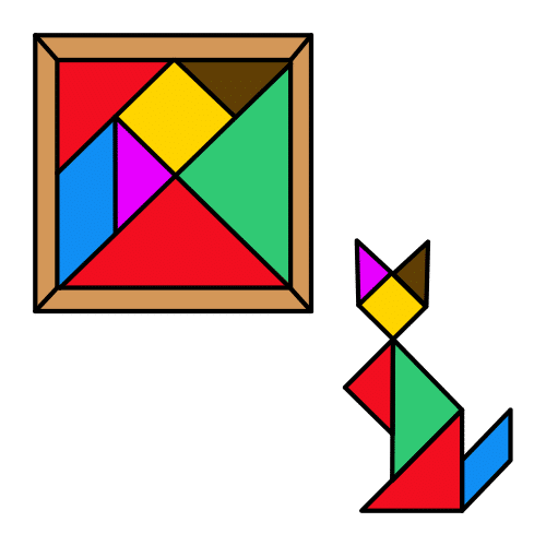 Pictograma de tangram para niños con autismo y TEA