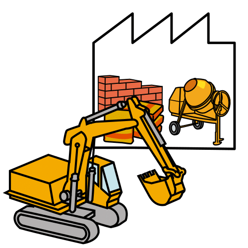 Pictograma de constructora para niños con autismo y TEA