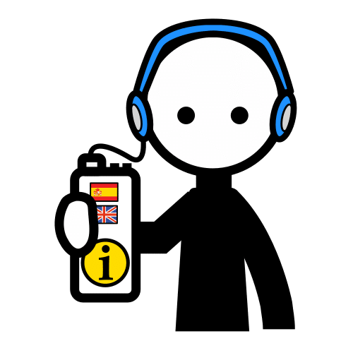 Pictograma de escuchar la audioguía para niños con TEA