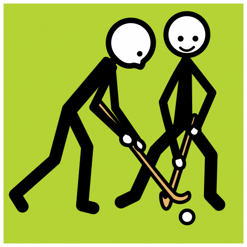Pictograma de hockey para niños con autismo y TEA