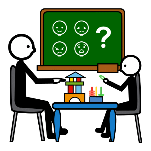Pictograma de psicólogo educativo para niños con TEA