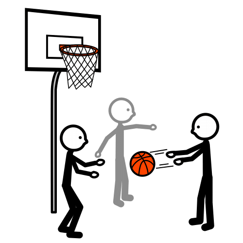 Pictograma de pasar la pelota para niños con autismo y TEA