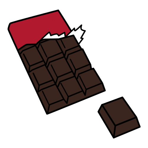 Pictograma de chocolate negro para niños con autismo y TEA