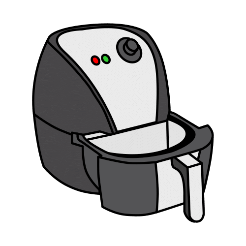Pictograma de freidora de aire para niños con autismo y TEA