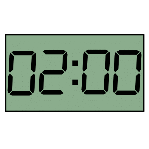 Pictograma de 2:00h para niños con autismo y TEA