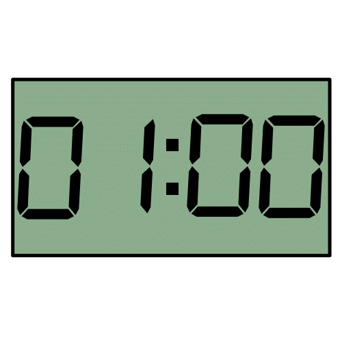 Pictograma de 1:00h para niños con TEA