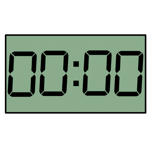 Pictograma de 00:00h para niños con autismo y TEA