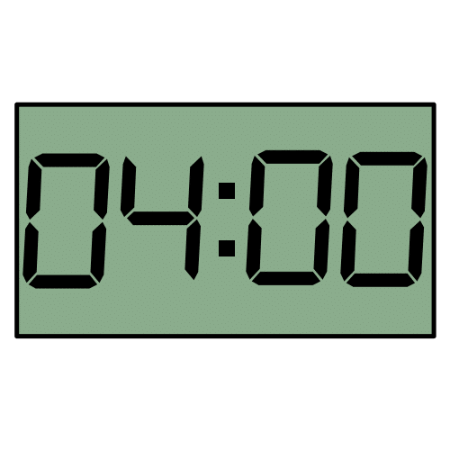 Pictograma de 04:00h para niños con autismo y TEA