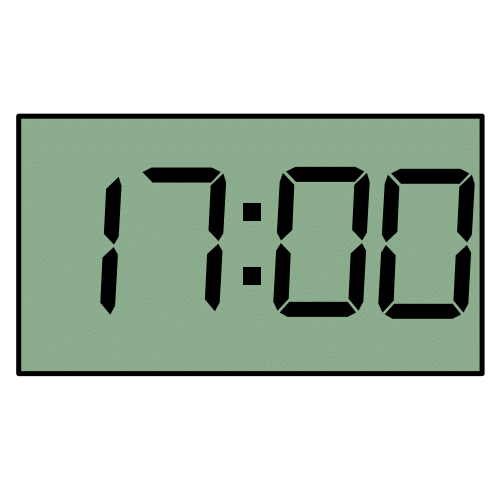 Pictograma de 17:00h para niños con autismo y TEA