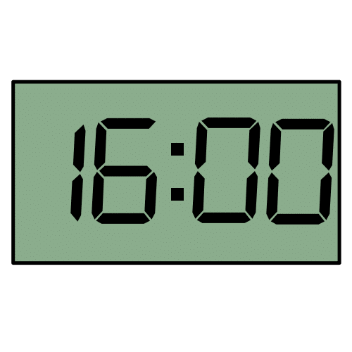 Pictograma de 16:00h para niños con autismo y TEA