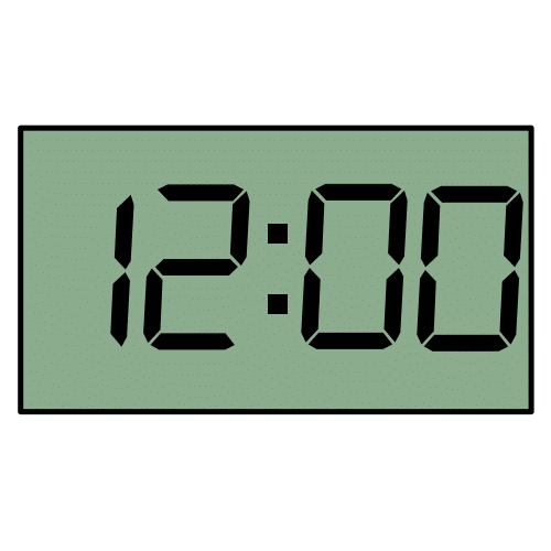 Pictograma de 12:00h para niños con autismo y TEA