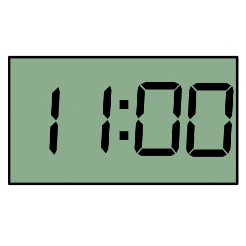 Pictograma de 11:00h para niños con autismo y TEA