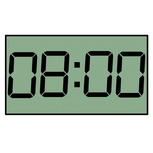 Pictograma de 08:00h para niños con autismo y TEA