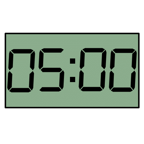 Pictograma de 05:00h para niños con autismo y TEA