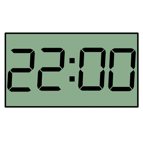 Pictograma de 22:00h para niños con autismo y TEA