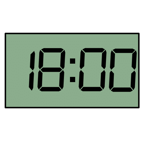 Pictograma de 18:00h para niños con autismo y TEA