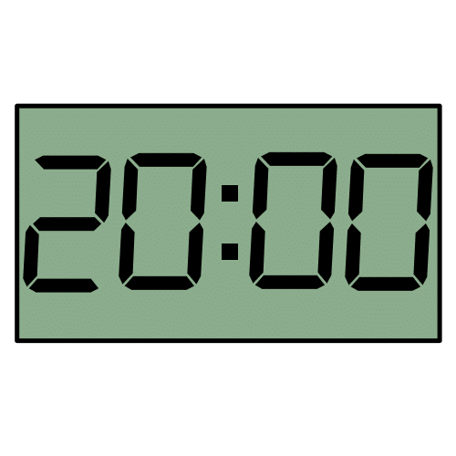 Pictograma de 20:00h para niños con autismo y TEA