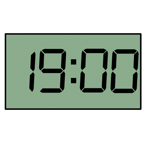 Pictograma de 19:00h para niños con autismo y TEA