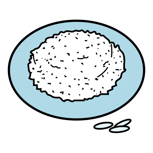 Pictograma de arroz para niños con autismo y TEA