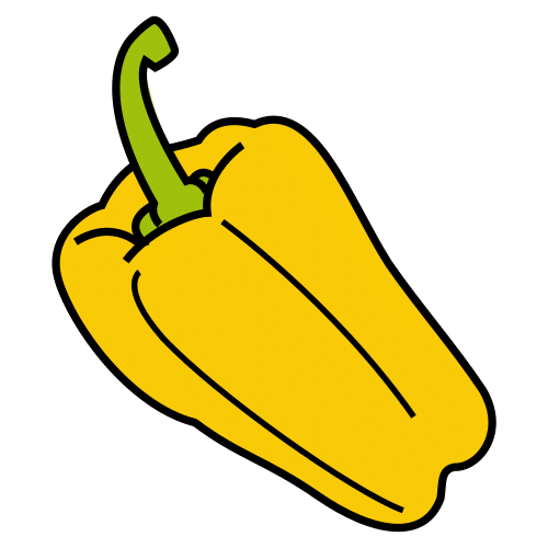 Pictograma de pimiento amarillo para niños con autismo y TEA