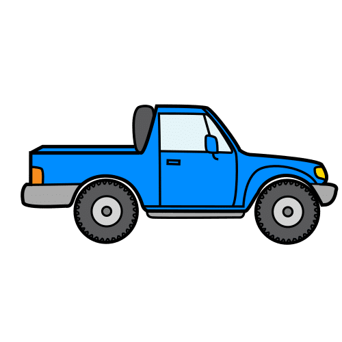 Pictograma de camioneta para niños con autismo y TEA