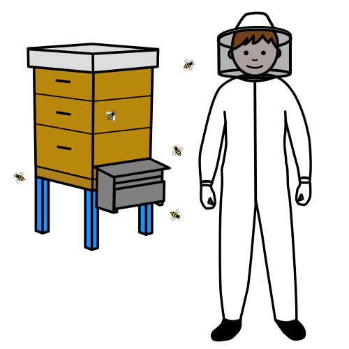 Pictograma de apicultor para niños con TEA
