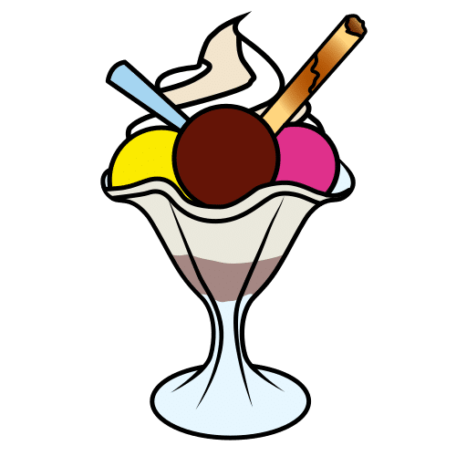 Pictograma de copa de helado para niños con TEA