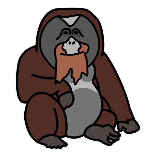 Pictograma de orangután para niños con autismo y TEA