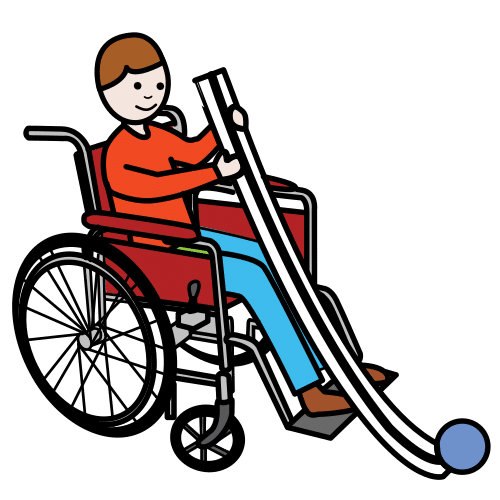 Pictograma de boccia para niños con autismo y TEA