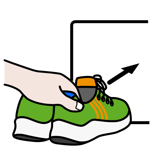 Pictograma de dejar las zapatillas para niños con autismo y TEA