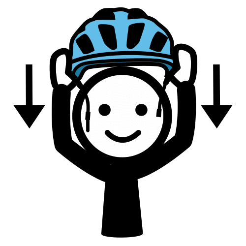 Pictograma de poner el casco para niños con TEA