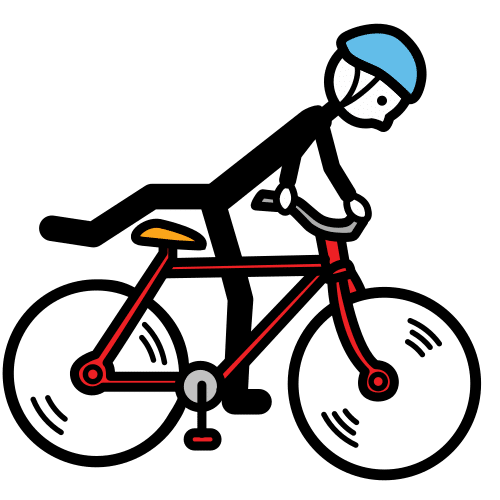 Pictograma de subir a la bicicleta para niños con autismo y TEA