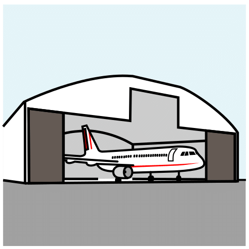 Pictograma de hangar para niños con TEA