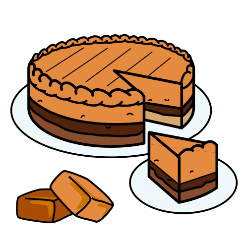 Pictograma de tarta tofee para niños con autismo y TEA