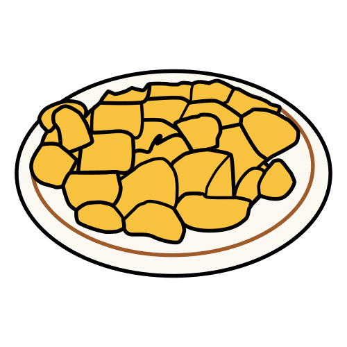 Pictograma de patatas en cubos para niños con autismo y TEA