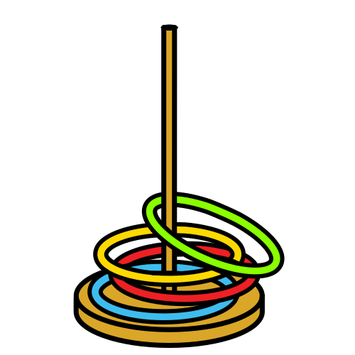 Pictograma de juego de los aros para niños con autismo y TEA