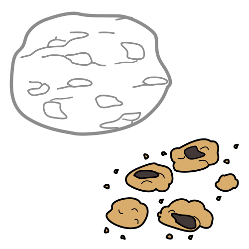 Pictograma de galleta triturada para niños con autismo y TEA