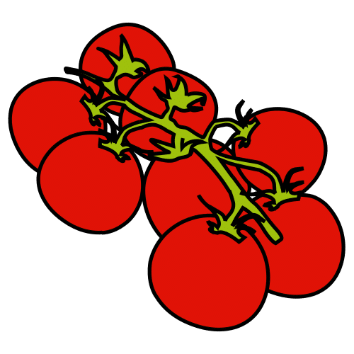 Pictograma de tomates cherry para niños con autismo y TEA