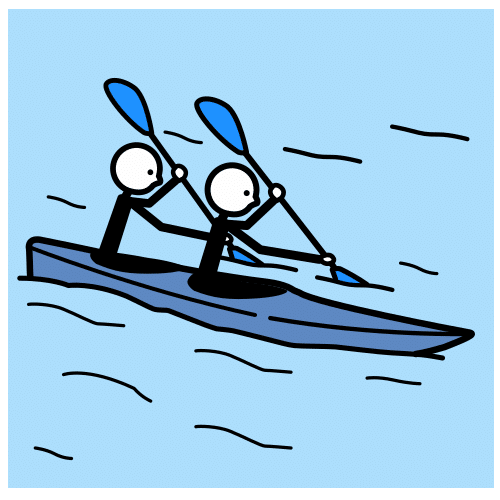 Pictograma de remar para niños con autismo y TEA
