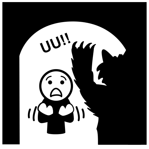 Pictograma de túnel del terror para niños con autismo y TEA