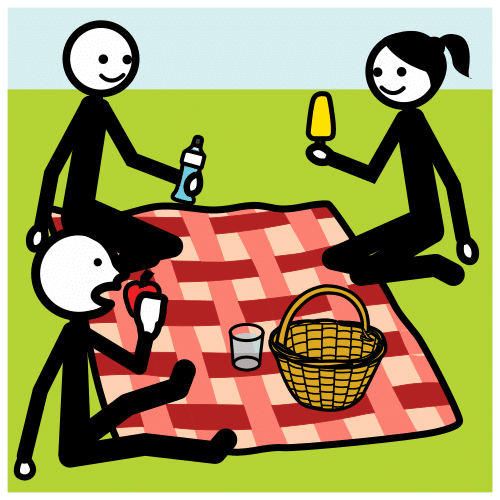 Pictograma de ir de picnic para niños con TEA