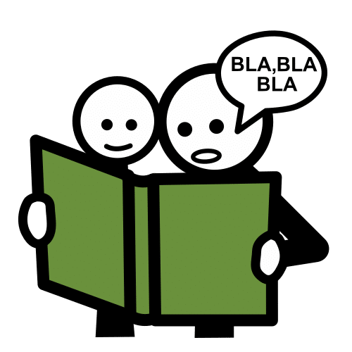 Pictograma de lectura compartida para niños con autismo y TEA