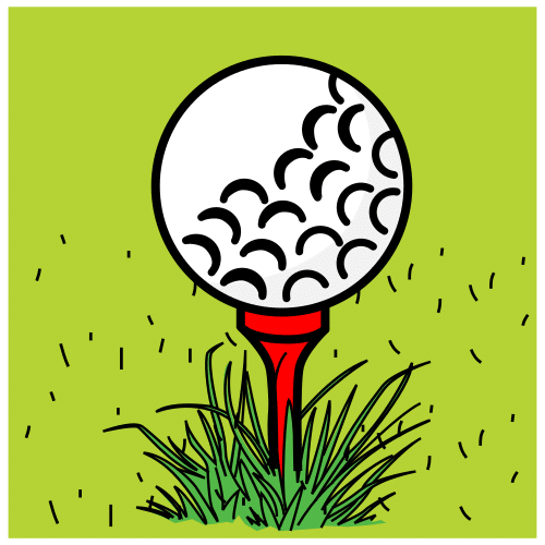 Pictograma de pelota de golf para niños con autismo y TEA